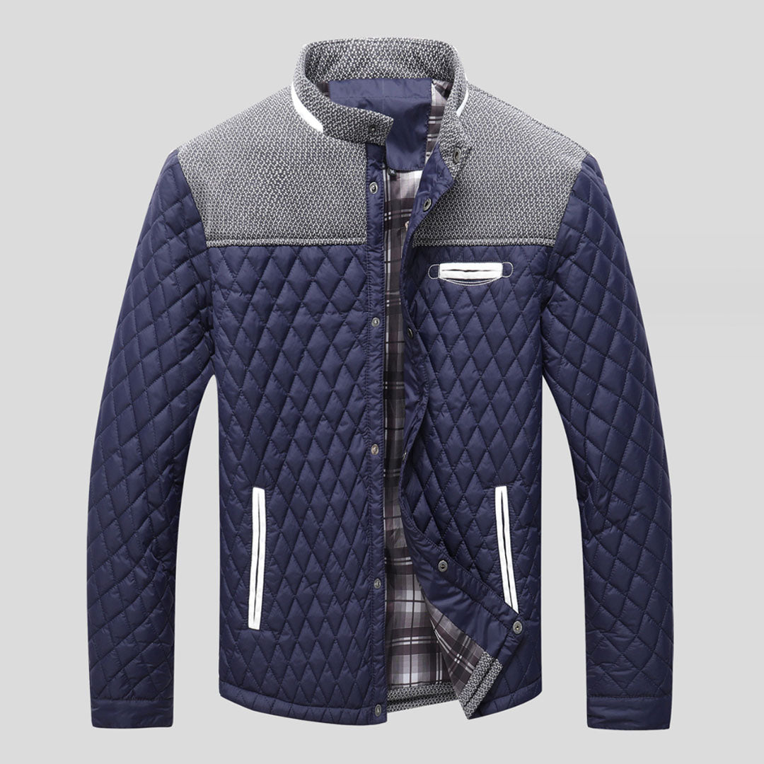 Levoire | Veste Matelassée Tendance Avec Col Bleue
