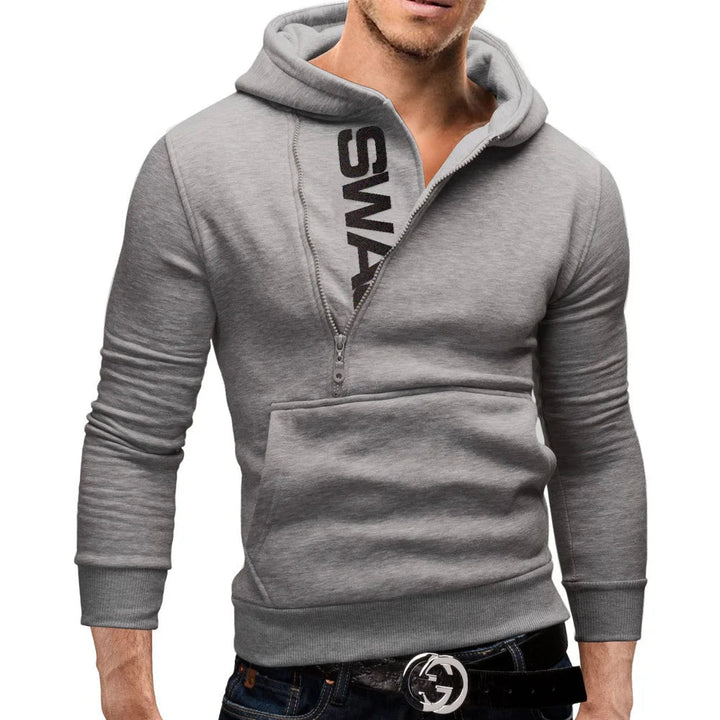 Levoire | Veste À Capuche À Manches Longues Avec Zip Latéral Et Poches Gris clair
