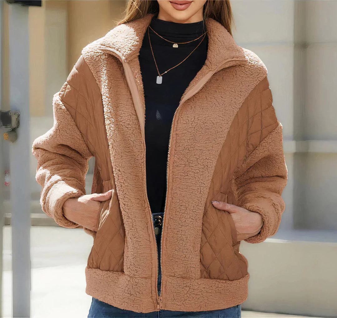 Levoire | Manteau Long Avec Manches Douces Et Poches Braun