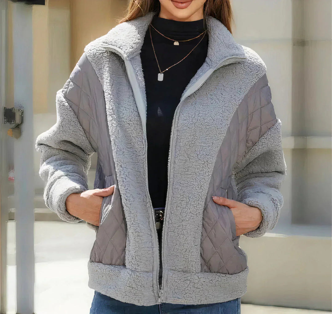 Levoire | Manteau Long Avec Manches Douces Et Poches Gris