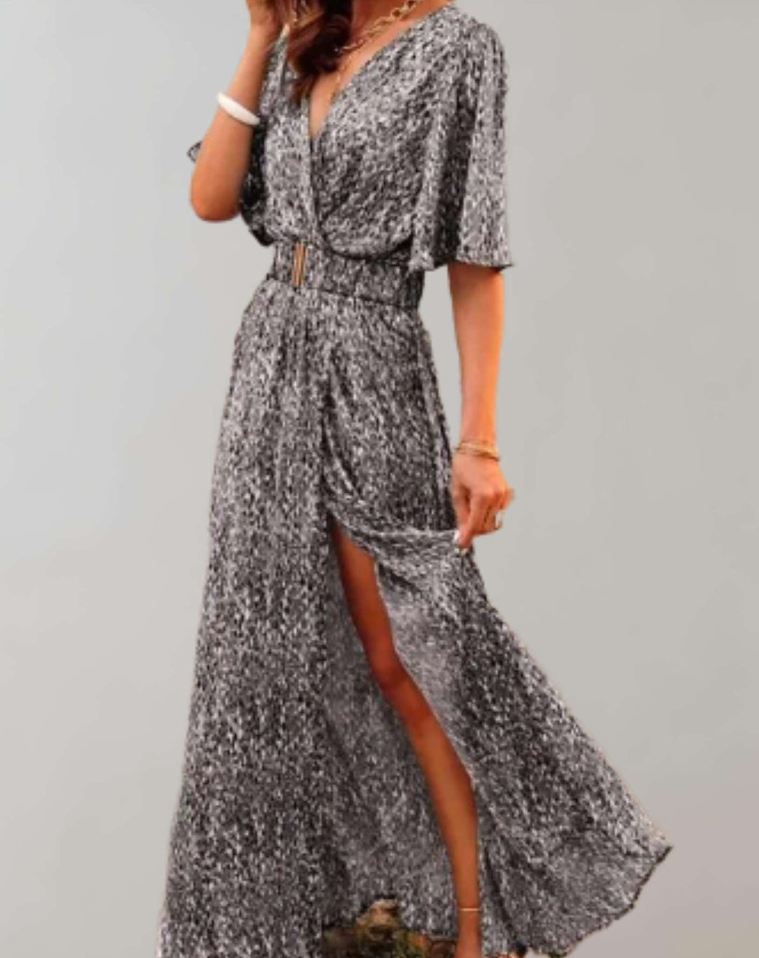 Levoire | Élégance Et Séduction Dans Une Robe Boho Gris