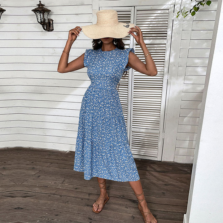 Levoire | Robe Midi Sans Manches Au Style Rétro Avec Motif Floral