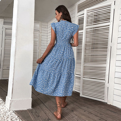 Levoire | Robe Midi Sans Manches Au Style Rétro Avec Motif Floral