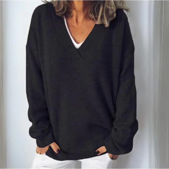 Levoire | Pull Chaud À Coupe Décontractée Noir