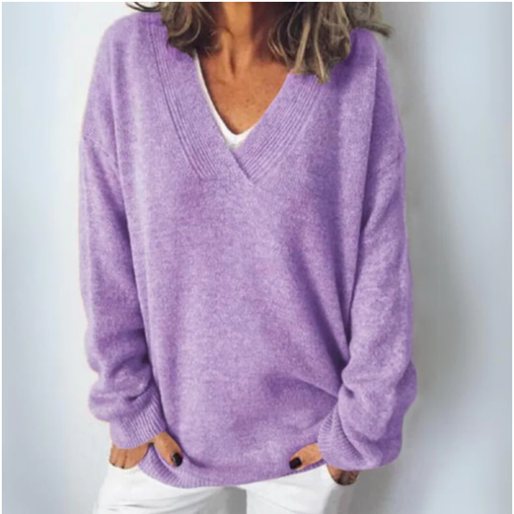Levoire | Pull Chaud À Coupe Décontractée Lila