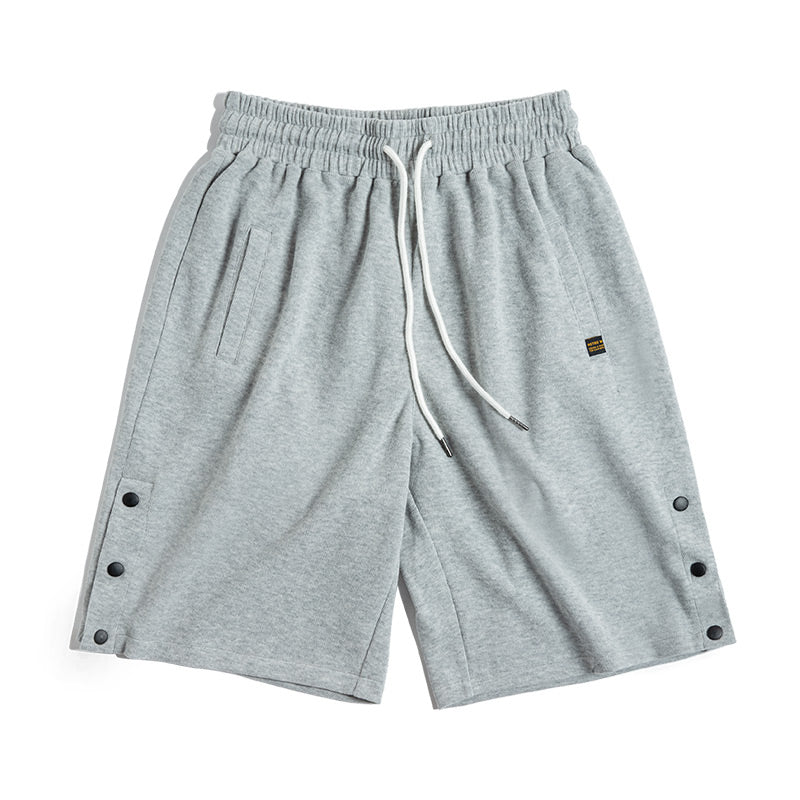 Levoire | Pantalons De Basketball Décontractés Avec Détails En Bouton Gris