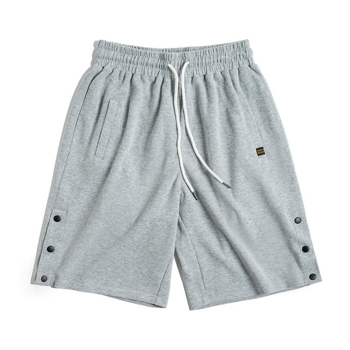 Levoire | Pantalons De Basketball Décontractés Avec Détails En Bouton Gris