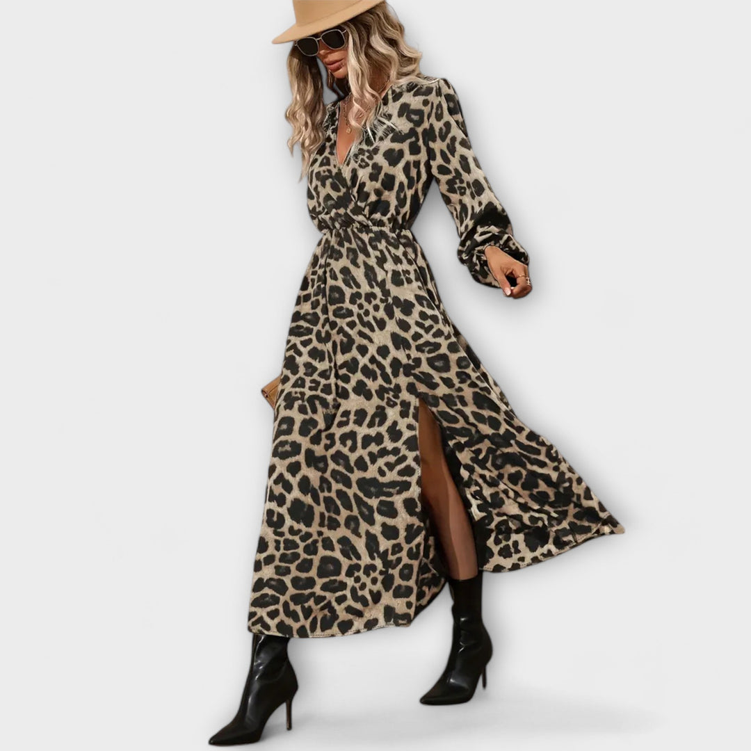 Levoire | Robe Élégante À Motif Léopard