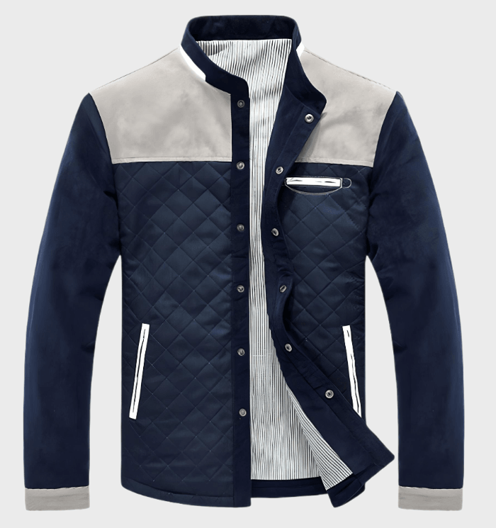 Levoire | Veste Pour Homme Avec Motif À Carreaux Bleu et blanc