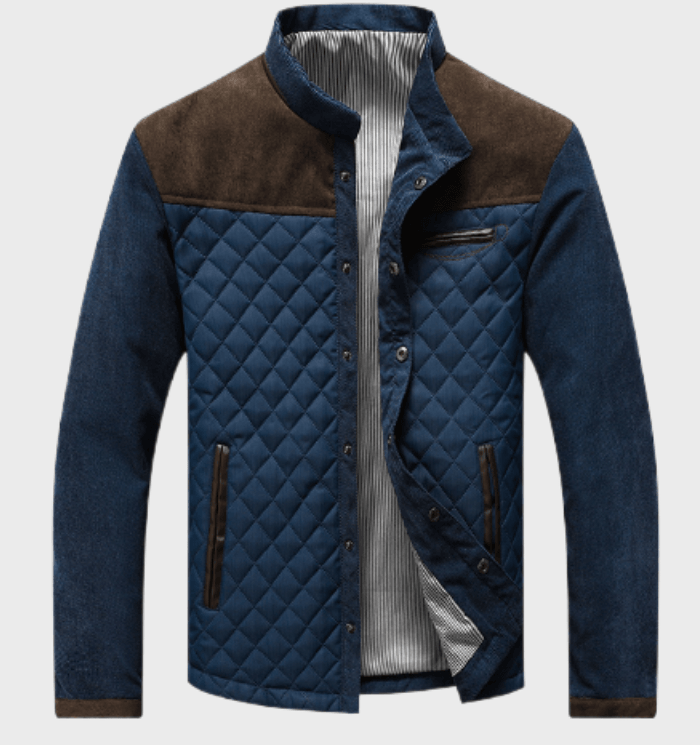 Levoire | Veste Pour Homme Avec Motif À Carreaux Bleu et Brun