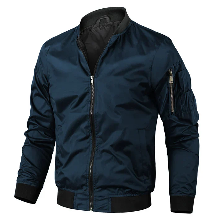 Levoire | Bomber Jacket En Edelkraft Élégance Stylée Pour L'Homme Moderne Bleu marine