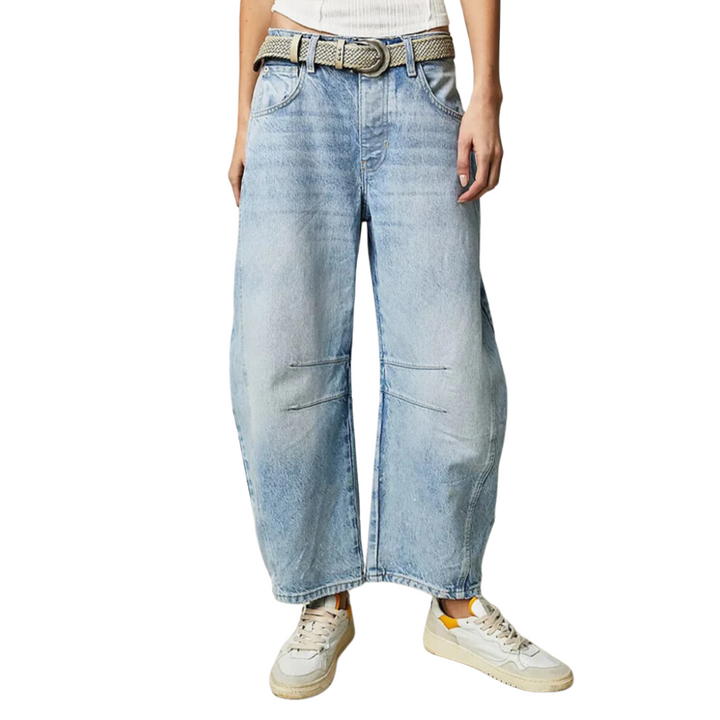 Levoire | Jean Baggy Cropped Taille Basse Bleu clair