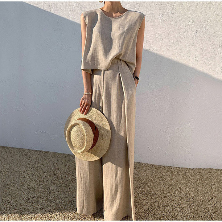 Levoire | Ensemble Avec Décolleté En U Et Pantalon Large