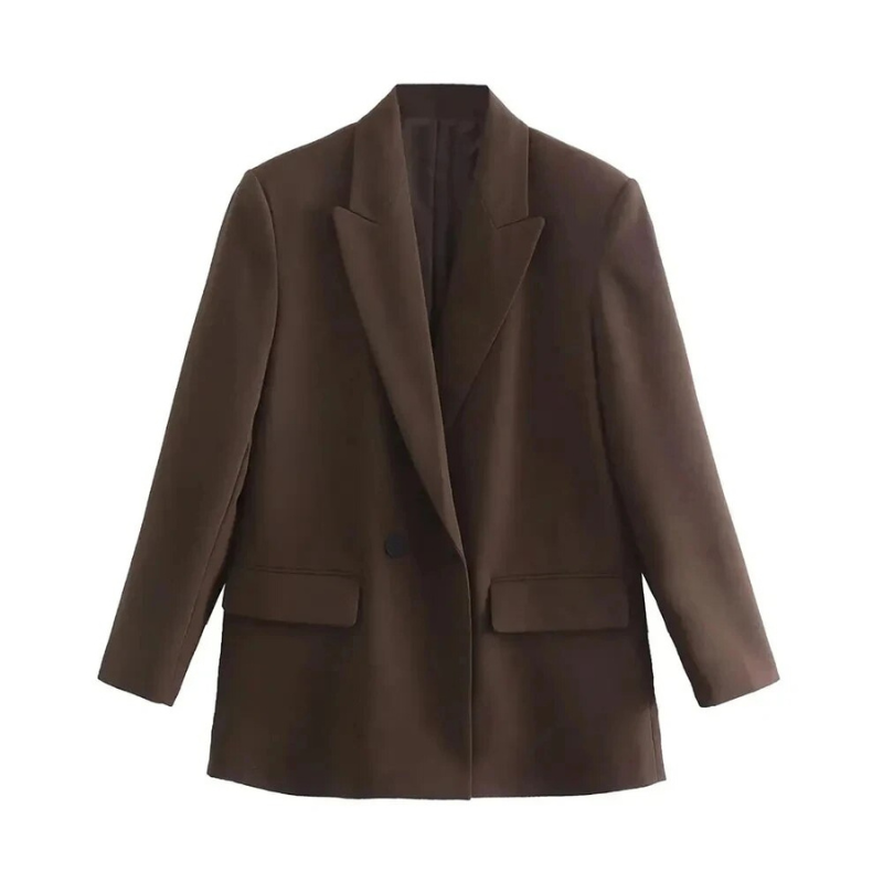 Levoire | Blazer Élégant Pour Femme Avec Boutons Braun