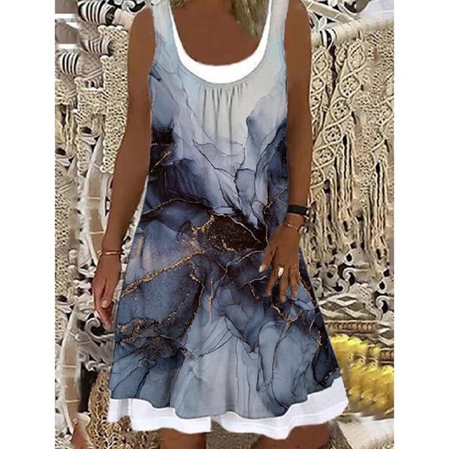 Levoire | Robe Sans Manches Dans Le Style Estival Gris