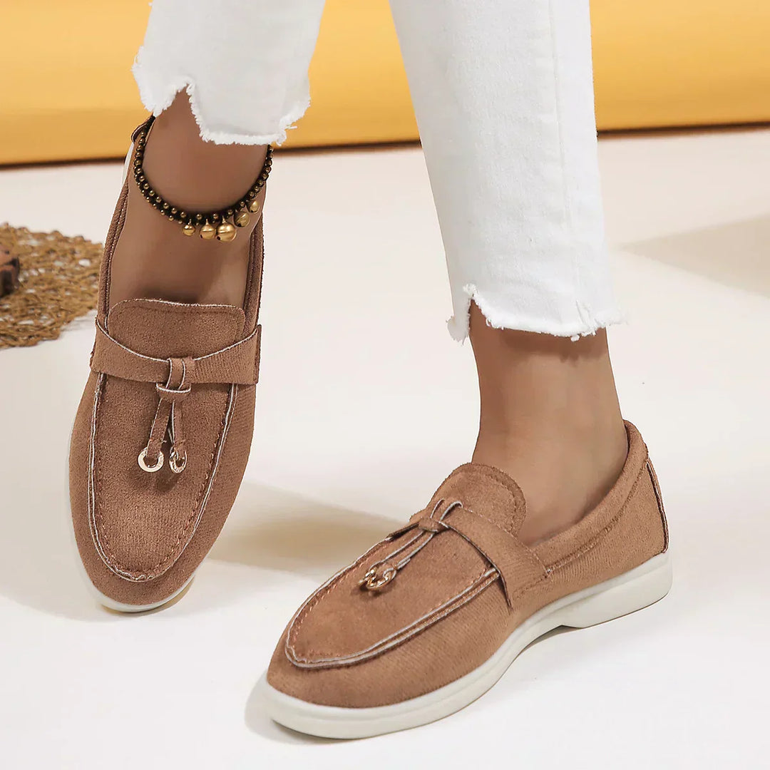 Levoire | Ballerines Élégantes Avec Doublure Douce & Sensation Cuir Kaki foncé