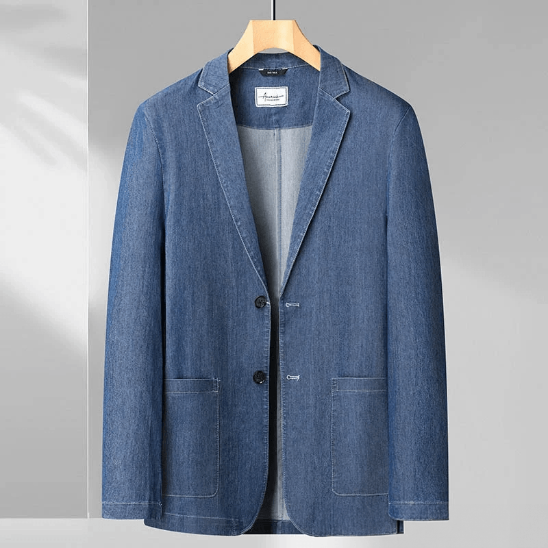 Levoire | Blazer En Denim Pour Hommes Bleu marine Taille unique