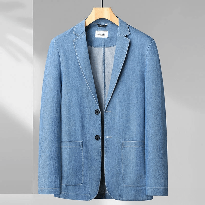 Levoire | Blazer En Denim Pour Hommes Bleu ciel Taille unique
