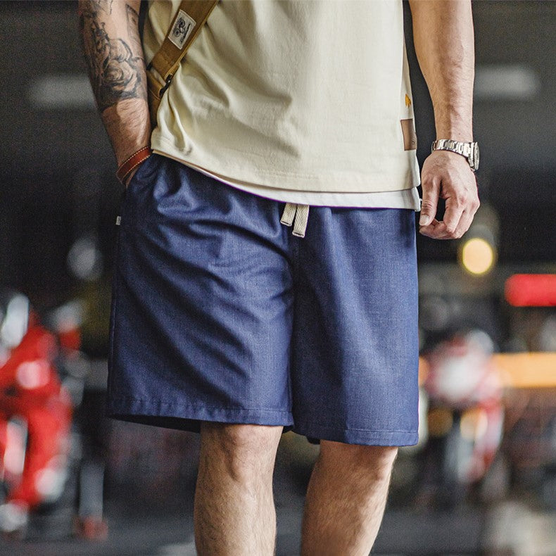 Levoire | Shorts Denim Rétro Avec Taille Élastique
