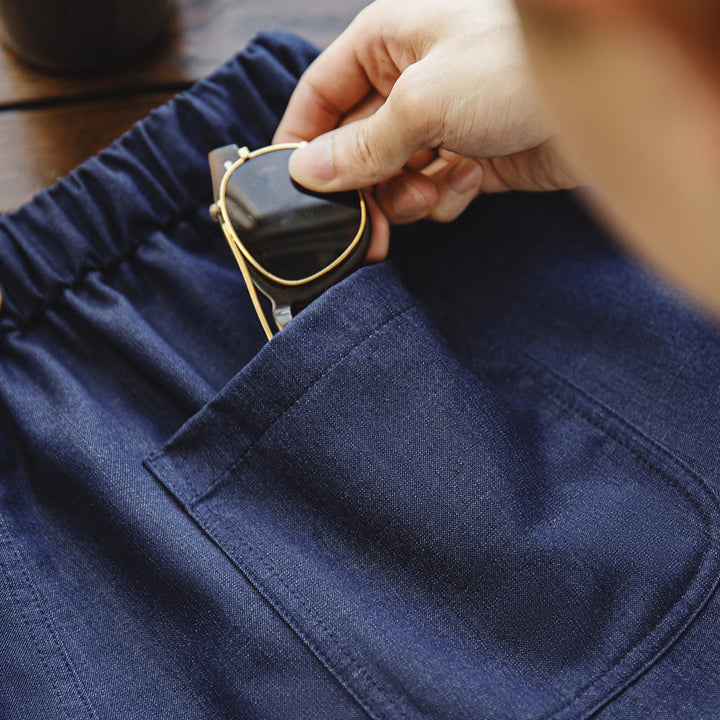 Levoire | Shorts Denim Rétro Avec Taille Élastique