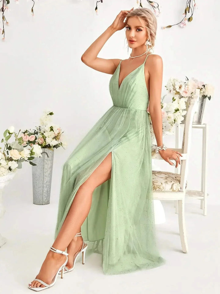 Levoire | Robe De Mariée En Chiffon Minzivert vert