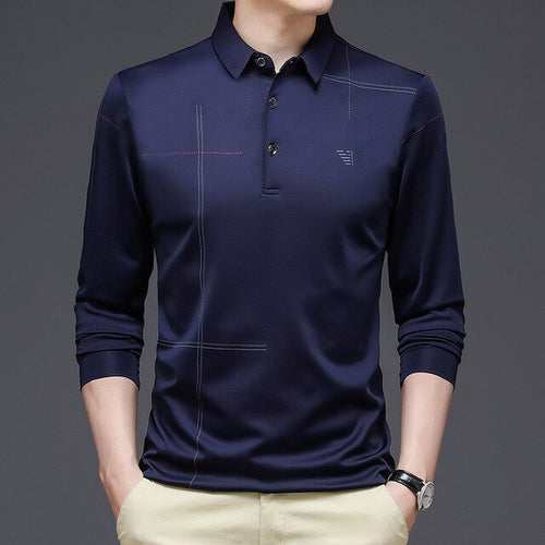 Levoire | T-Shirt Polo À Manches Longues Décontracté Pour Hommes