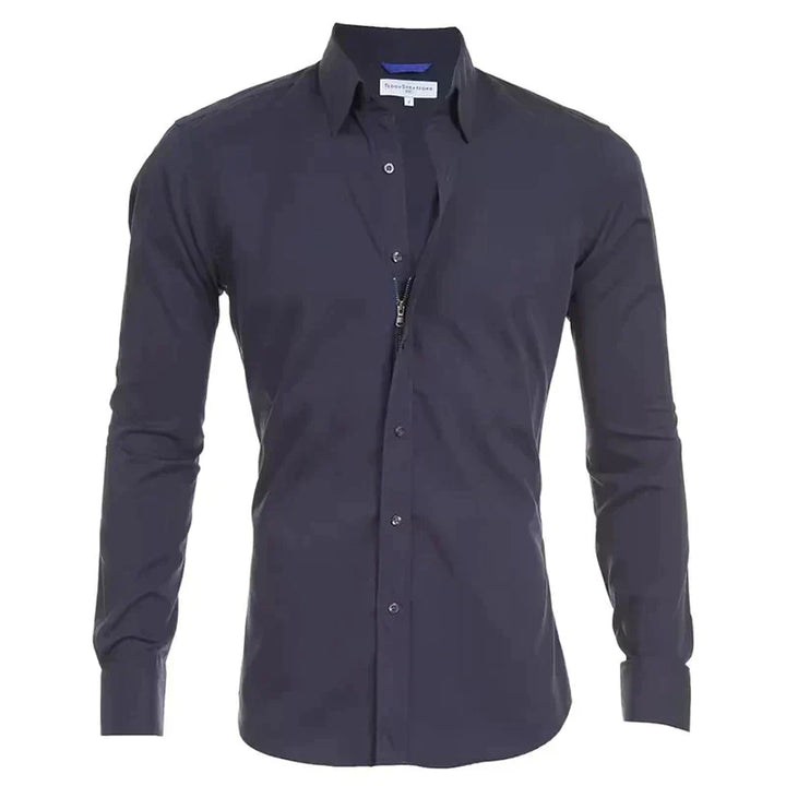 Levoire | Chemise Extensible Avec Fermeture Éclair Marine bleu
