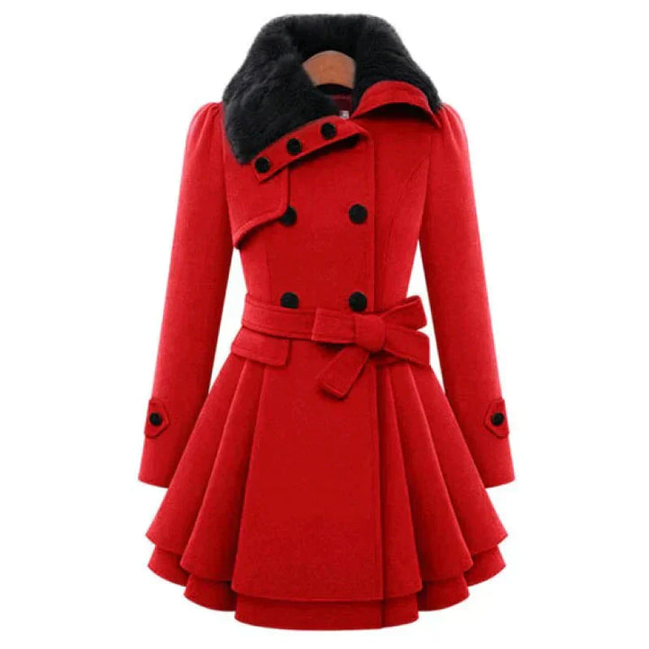 Levoire | Manteau plus long en cuir végétalien ROT