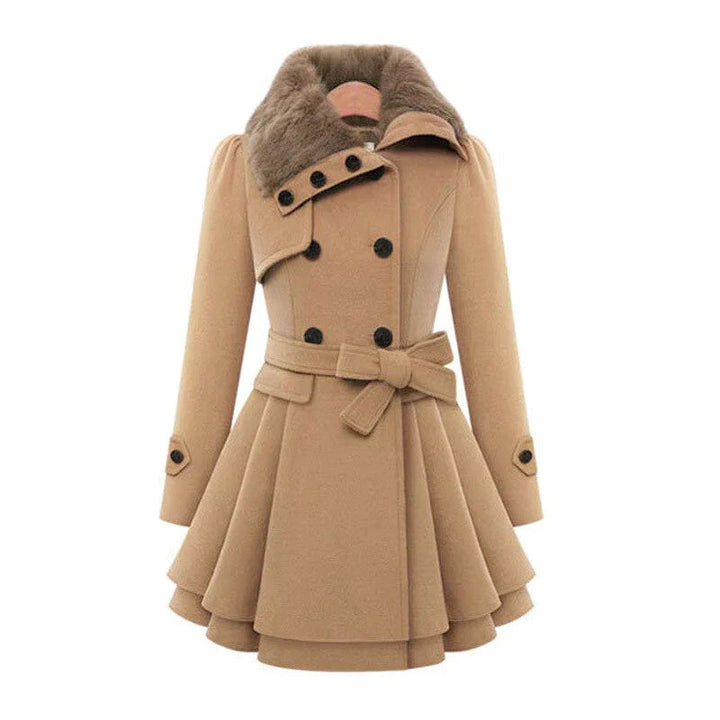 Levoire | Trench-Coat Élégant En Cuir Synthétique Beige