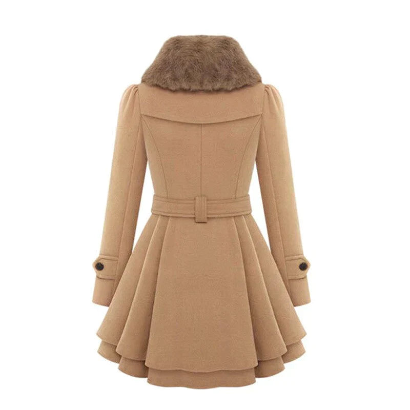 Levoire | Trench Chic Avec Fourrure Végétalienne