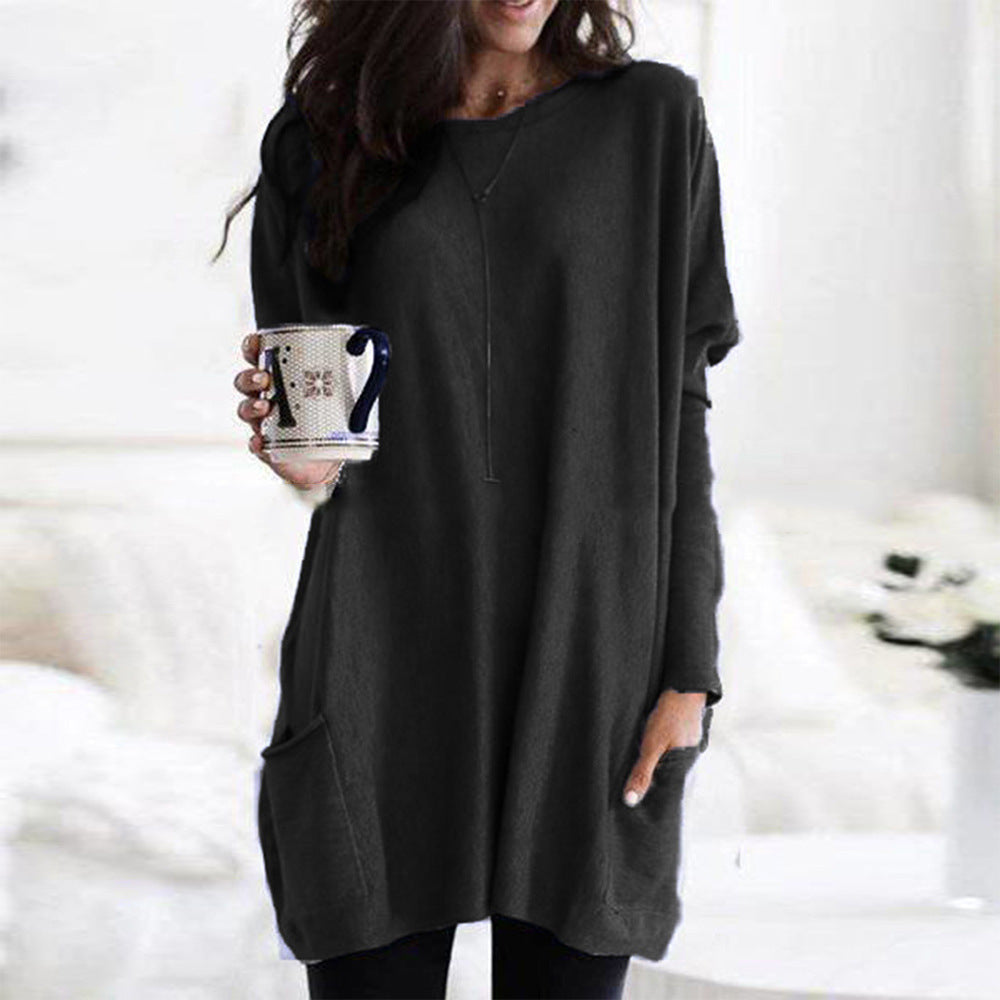 Levoire | T-Shirt À Manches Longues Avec Poches Et Look Sobre Noir