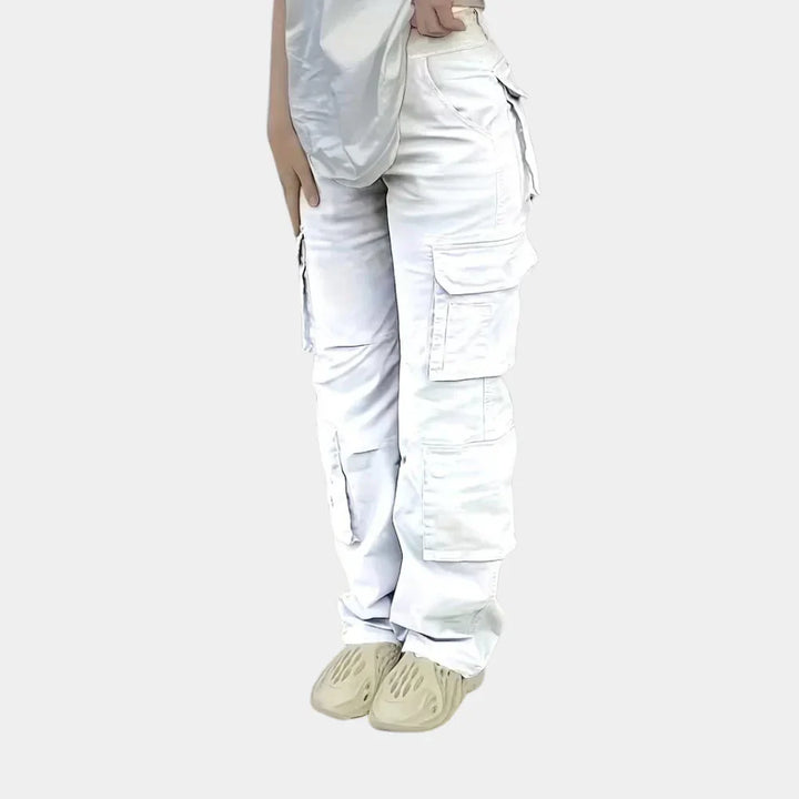 Levoire | Pantalon Cargo Tendance Blanc