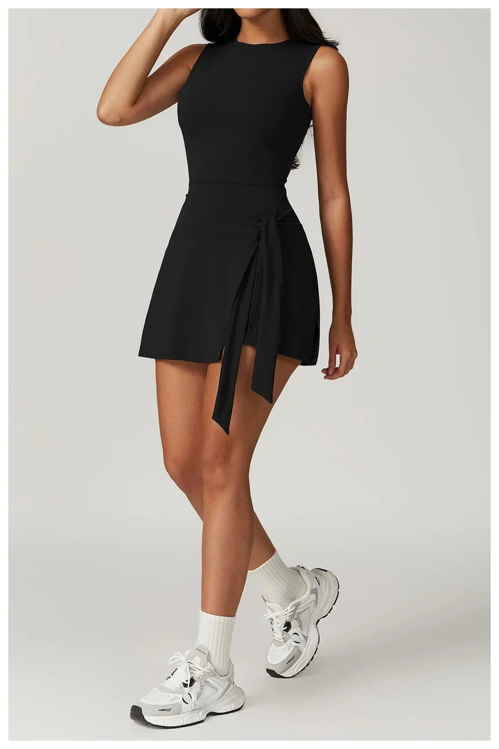 Levoire | Robe Mini Sport Chic avec Short Intégré Musta