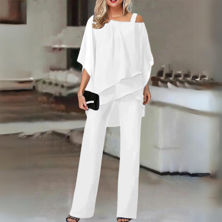 Levoire | Ensemble 2 Pièces Élégant Pour Femmes Blanc