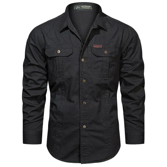 Levoire | Chemise Cargo Fonctionnel Hommes Noir
