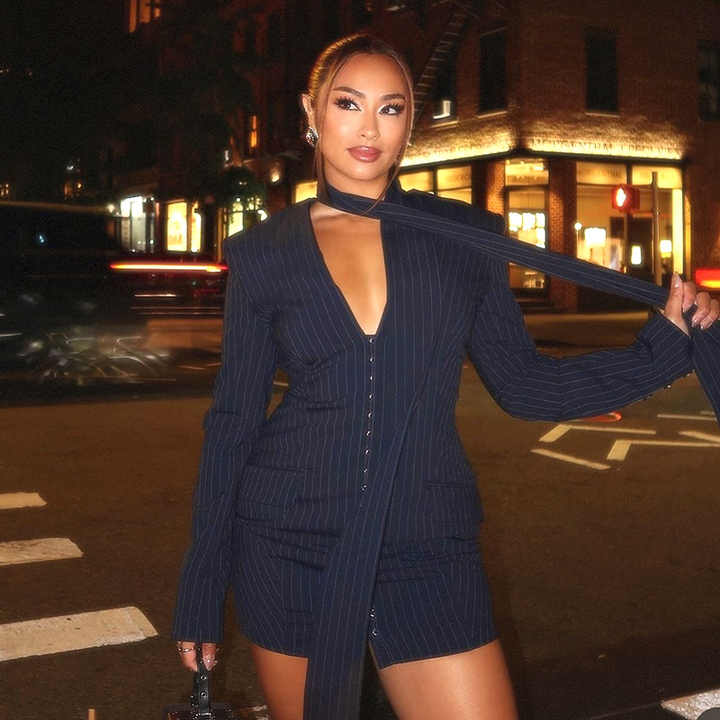 Levoire | Veste Blazer Rayée Élégante Pour Femmes