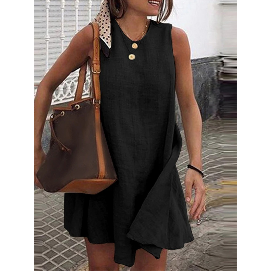 Levoire | Col Robe En Lin Respirante Et Confortable Noir