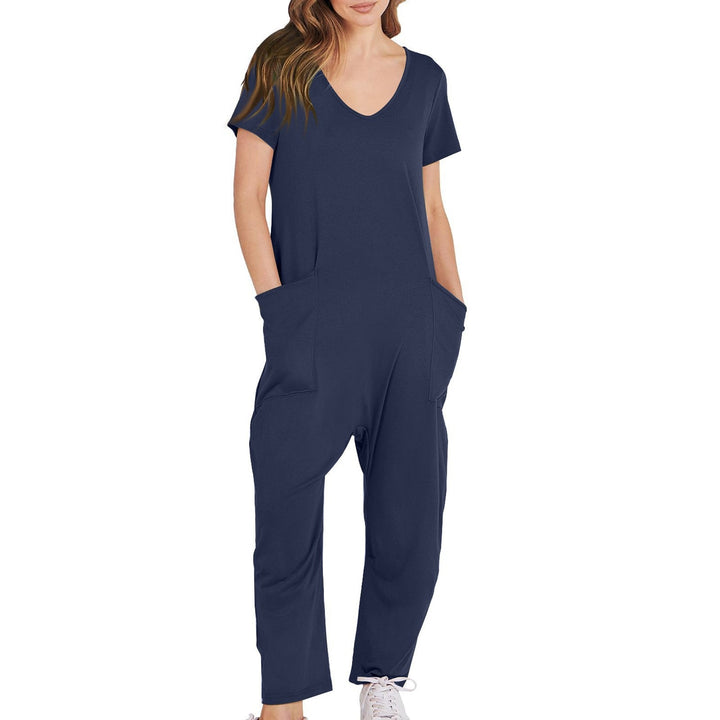 Levoire | Combinaison Decontractee À Decollete En V Elegante Et Confortable Femmes bleu marine