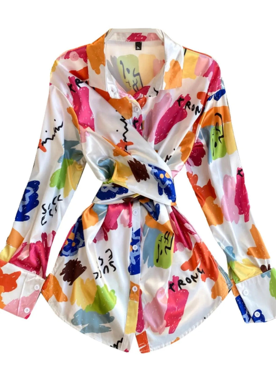 Levoire | T-shirt en satin mat irrégulièrement teinté