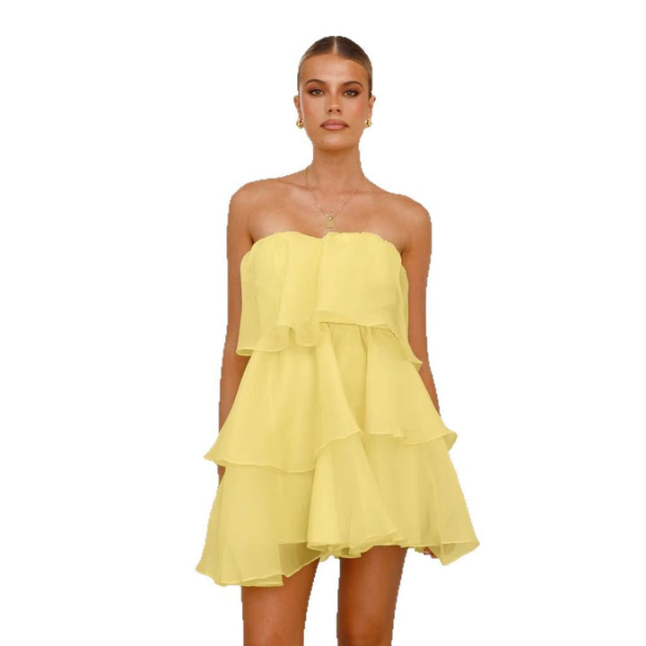 Robe à volants pour femmes en chiffon léger Levoire
