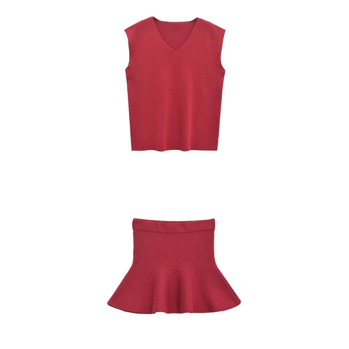 Levoire | Trendikuitu Haut Sans Manches Top Jupe Claire Set