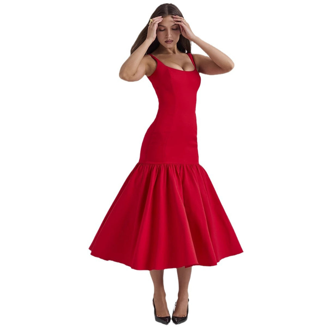Robe maxi glamour pour femmes avec jupe évasée et haut ajusté Levoire