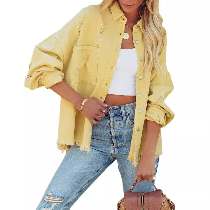 Chemise en jean surdimensionnée pour femme Levoire