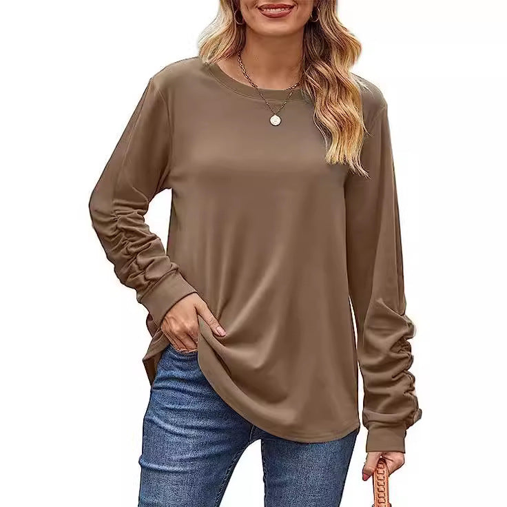 Chemise décontractée à manches longues pour femmes en mélange de coton doux Levoire