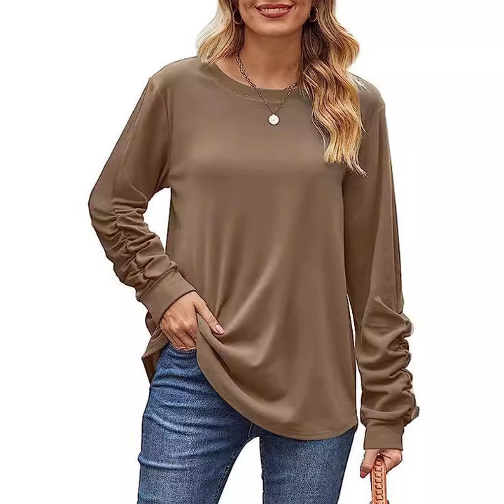 Chemise décontractée à manches longues pour femmes en mélange de coton doux Levoire
