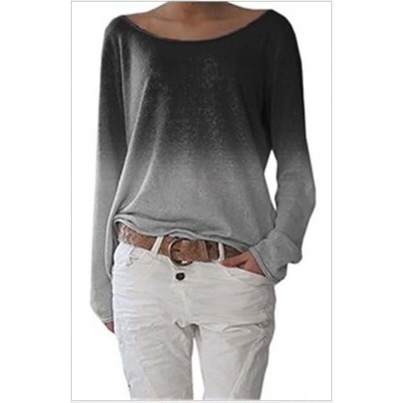 Sweatshirt Femme Oversize avec Design Ombre et Encolure Ronde Large Levoire
