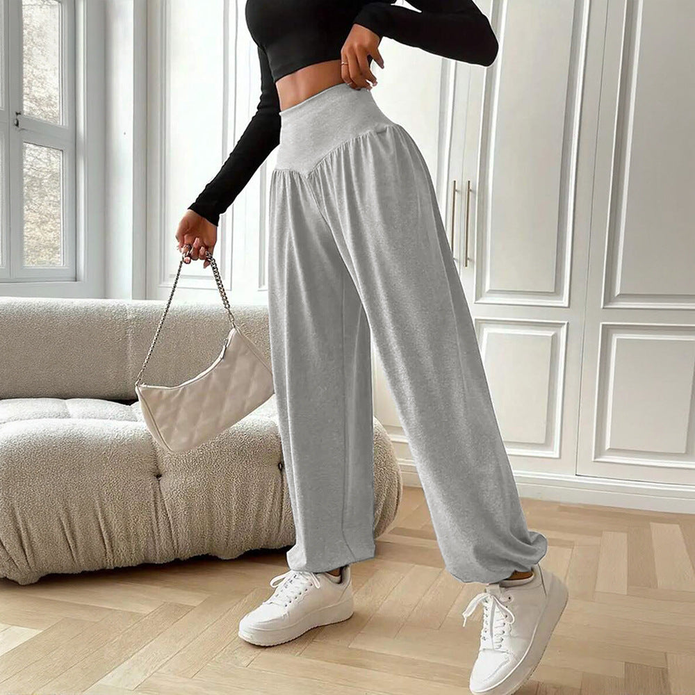 Pantalons larges aérés pour femme avec taille haute Levoire