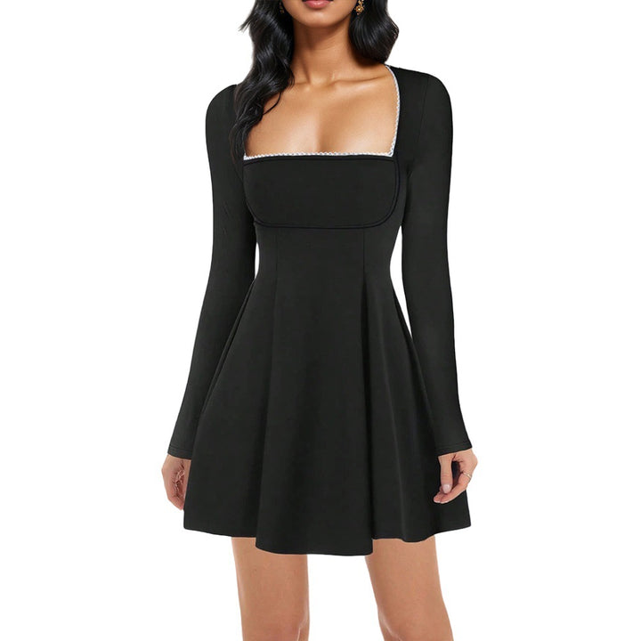 Robe femme avec décolleté carré stylé et manches longues Levoire