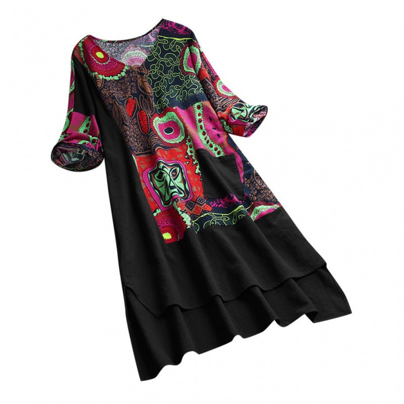 Tunique femme avec motif coloré et coupe décontractée Levoire
