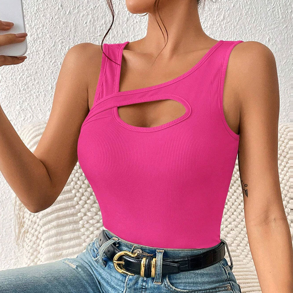 Top ajusté pour femmes avec design à découpe asymétrique Levoire